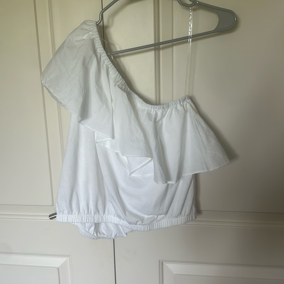a new day one-shoulder ruffle top, size small - Picture 4 of 4